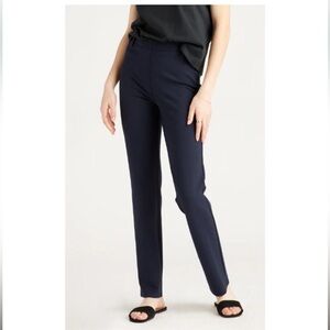 Quince Navy Ultra Stretch Ponte Straight Leg Pants Career Work Wear Womens M‎